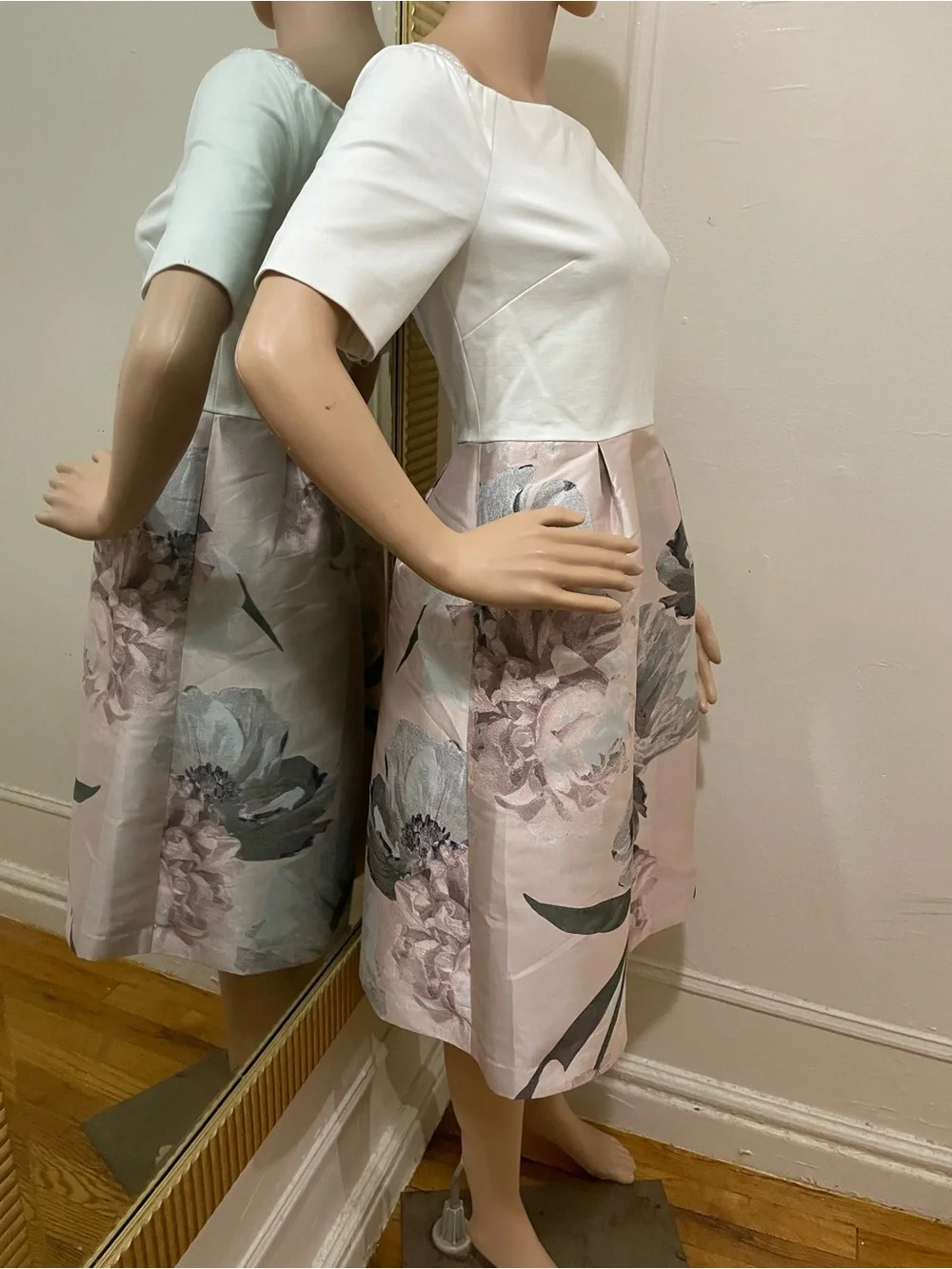 Ted Baker Blush Pink and Ivory Satin Lined Piece